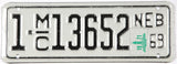 classic 1971 Nebraska motorcycle license plate grading excellent 