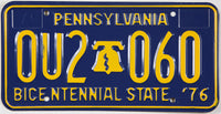 classic 1971 Pennsylvania car license plate grading excellent
