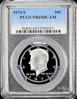 1973-s Kennedy half dollar graded proof 69 deep cameo by PCGS