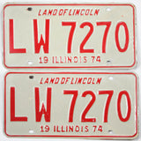 1974 Illinois License Plates