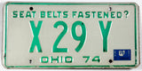 1975 Ohio single License Plate 4 Digits