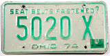 A classic single 1975 Ohio car license plate for sale by Brandywine General Store in very minus condition