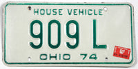A classic 1975 Ohio House Vehicle license plate for sale by Brandywine General Store in excellent minus condition