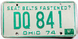 A classic single 1975 Ohio car license plate for sale by Brandywine General Store in very good plus condition