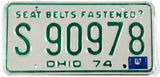 A classic single 1975 Ohio car license plate for sale by Brandywine General Store in excellent minus condition