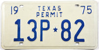 Classic 1975 Texas oil driller permit license plate grading excellent minus
