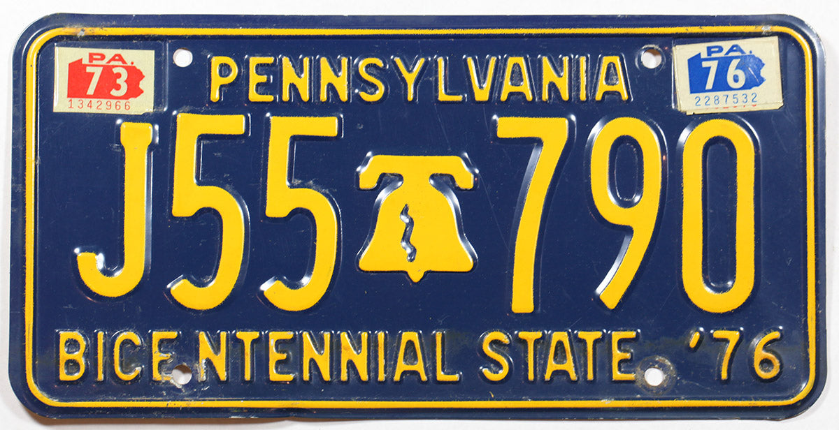 1976 Pennsylvania Bicentennial License Plate Brandywine General Store