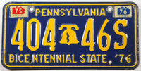 1976 PA car license plate grading very good