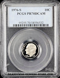1976-s Roosevelt Dime certified perfect Proof 70 Deep Cameo by PCGS