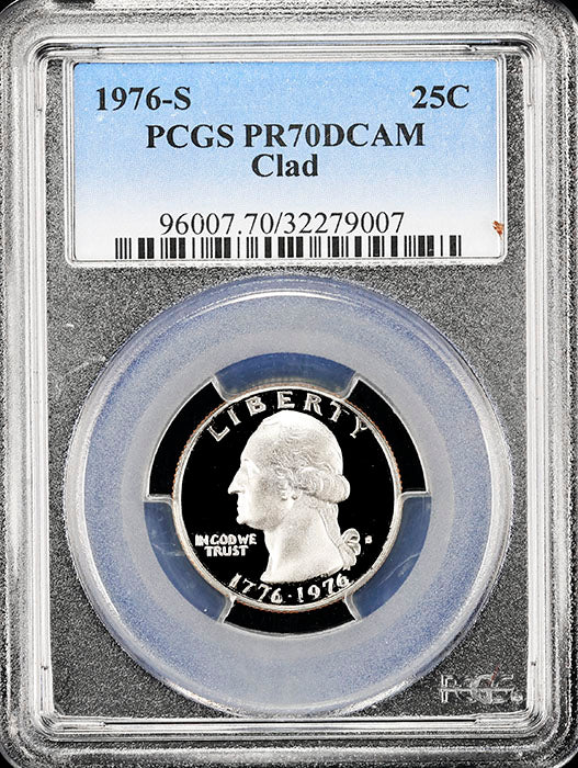 1976-s Washington Bicentennial Quarter certified PCGS Proof 70 Deep Cameo