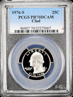 1976-s Washington Bicentennial Quarter certified PCGS Proof 70 Deep Cameo