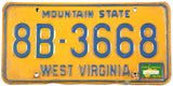 classic 1976 West Virginia license plate in very good condition