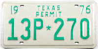 Classic 1976 Texas oil driller permit license plate grading excellent