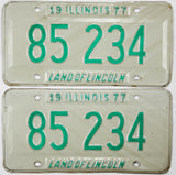 1977 Illinois License Plates