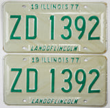 1977 Illinois License Plates