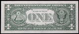 A Fr #1909A* series of 1977 star note from the Federal Reserve Bank in Boston MA in the denomination of one dollar for sale by Brandywine General Store Reverse