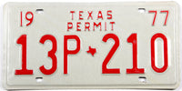 Classic 1977 Texas oil driller permit license plate grading excellent minus