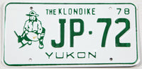 A 1978 Yukon passenger car license plate for sale at Brandywine General Store in excellent plus condition