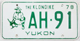 A 1978 Yukon passenger car license plate for sale at Brandywine General Store in excellent minus condition