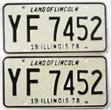 1978 Illinois License Plates