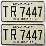 1978 Illinois License Plates