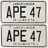 1978 Illinois License Plates
