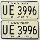 1978 Illinois License Plates