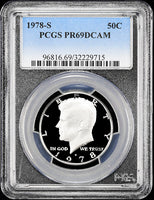 1978-s Kennedy half dollar graded proof 69 deep cameo by PCGS