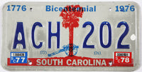 Classic 1978 South Carolina car license plate grading very good