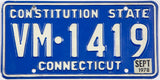 Classic 1978 Connecticut car license plate grading excellent minus