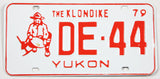 A 1979 Yukon passenger car license plate for sale at Brandywine General Store in excellent condition