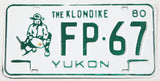 A 1980 Yukon passenger car license plate for sale at Brandywine General Store in excellent condition