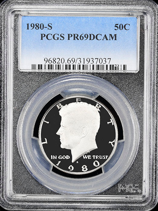 1980-s Kennedy half dollar graded proof 69 deep cameo by PCGS
