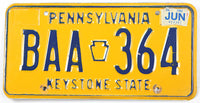 1982 Pennsylvania car license plate grading very good plus