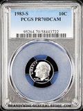 1983-s Roosevelt Dime certified perfect Proof 70 Deep Cameo by PCGS