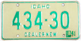 classic 1984 Idaho dealer license plate in very good plus condition