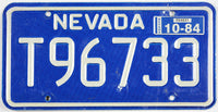 classic 1984 Nevada trailer license plates grading very good plus