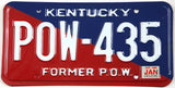 Classic 1986 Kentucky Former P.O.W. car license plate in new old stock excellent condition