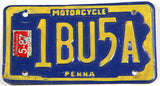 1987 PA motorcycle license plate grading very good minus