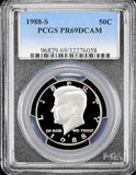 1988-s Kennedy half dollar graded proof 69 deep cameo by PCGS