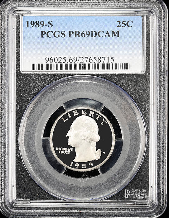 1989-s Washington Quarter certified PCGS Proof 69 Deep Cameo