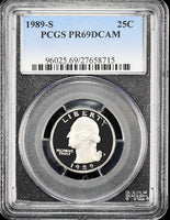 1989-s Washington Quarter certified PCGS Proof 69 Deep Cameo