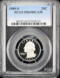 1989-s Washington Quarter certified PCGS Proof 69 Deep Cameo