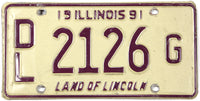 1991 Illinois dealer license plate grading very good plus