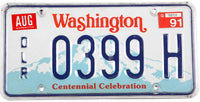 vintage 1991 Washington dealer license plate grading very good plus
