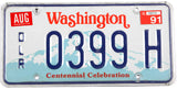 vintage 1991 Washington dealer license plate grading very good plus