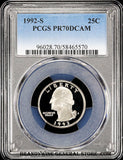 1992-s Washington Quarter certified PCGS Proof 70 Deep Cameo