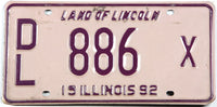 Classic 1992 Illinois single dealer license plate grading very good plus