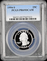 1994-s Washington Quarter certified PCGS Proof 69 Deep Cameo