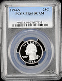 1994-s Washington Quarter certified PCGS Proof 69 Deep Cameo